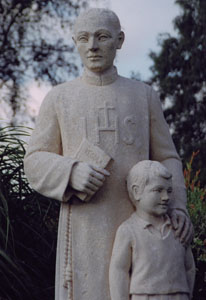 Br. Jakobus Wirth mit Knabe, römischer Künstler